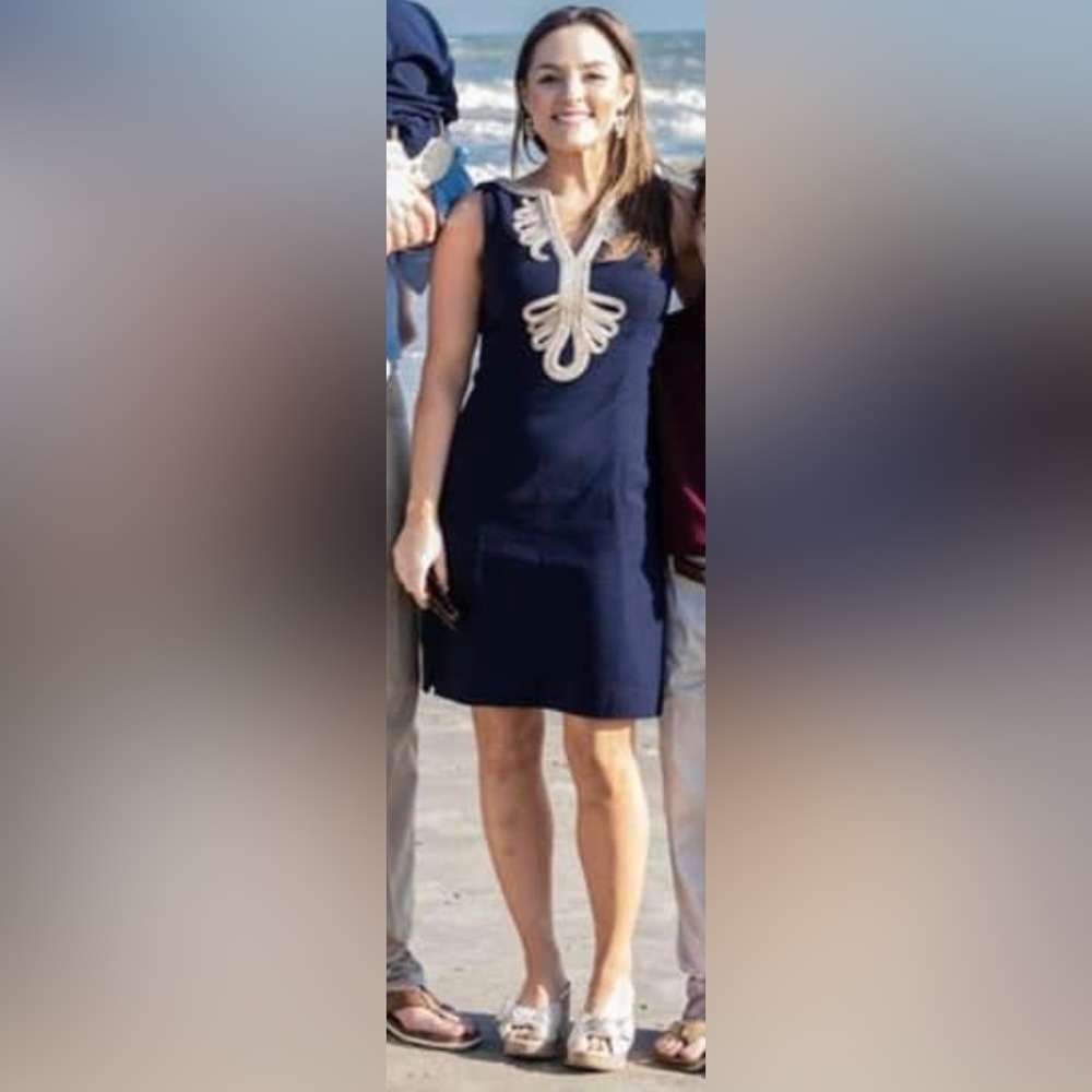 Lily Pulitzer Navy dress with gold detail